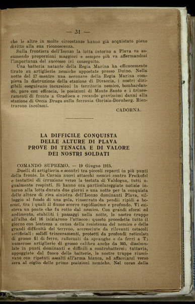 Il diario della nostra guerra : bollettini ufficiali dell'esercito e della marina